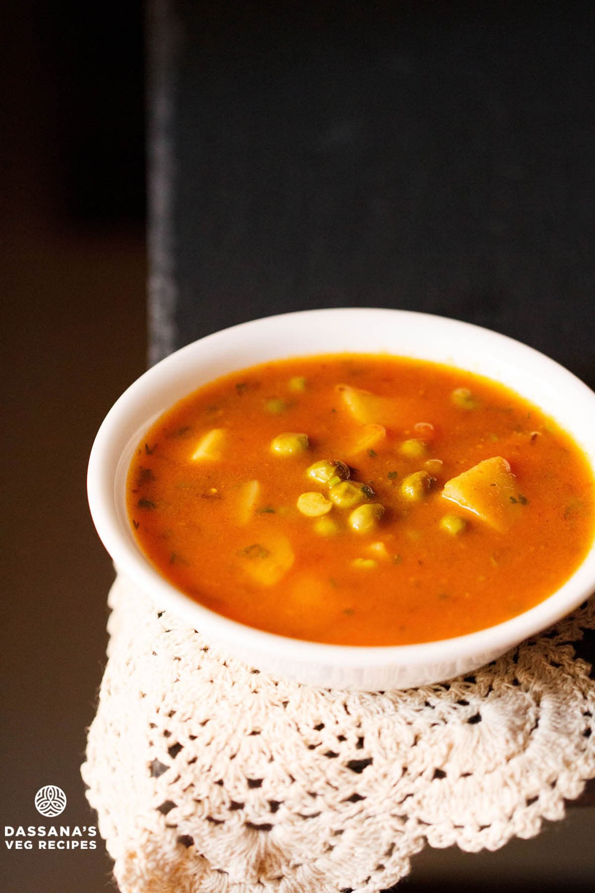 Bowl of aloo matar.