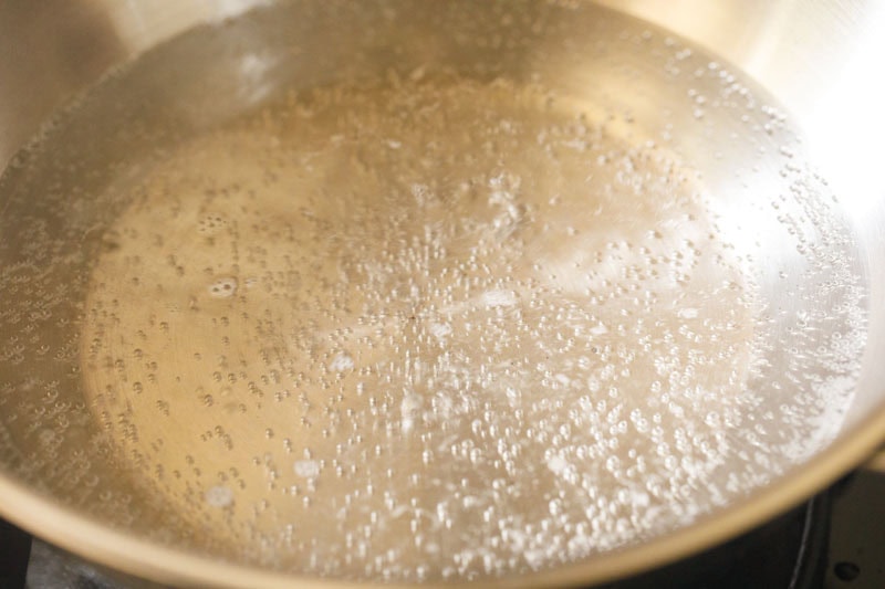 Bubbling water in a pot